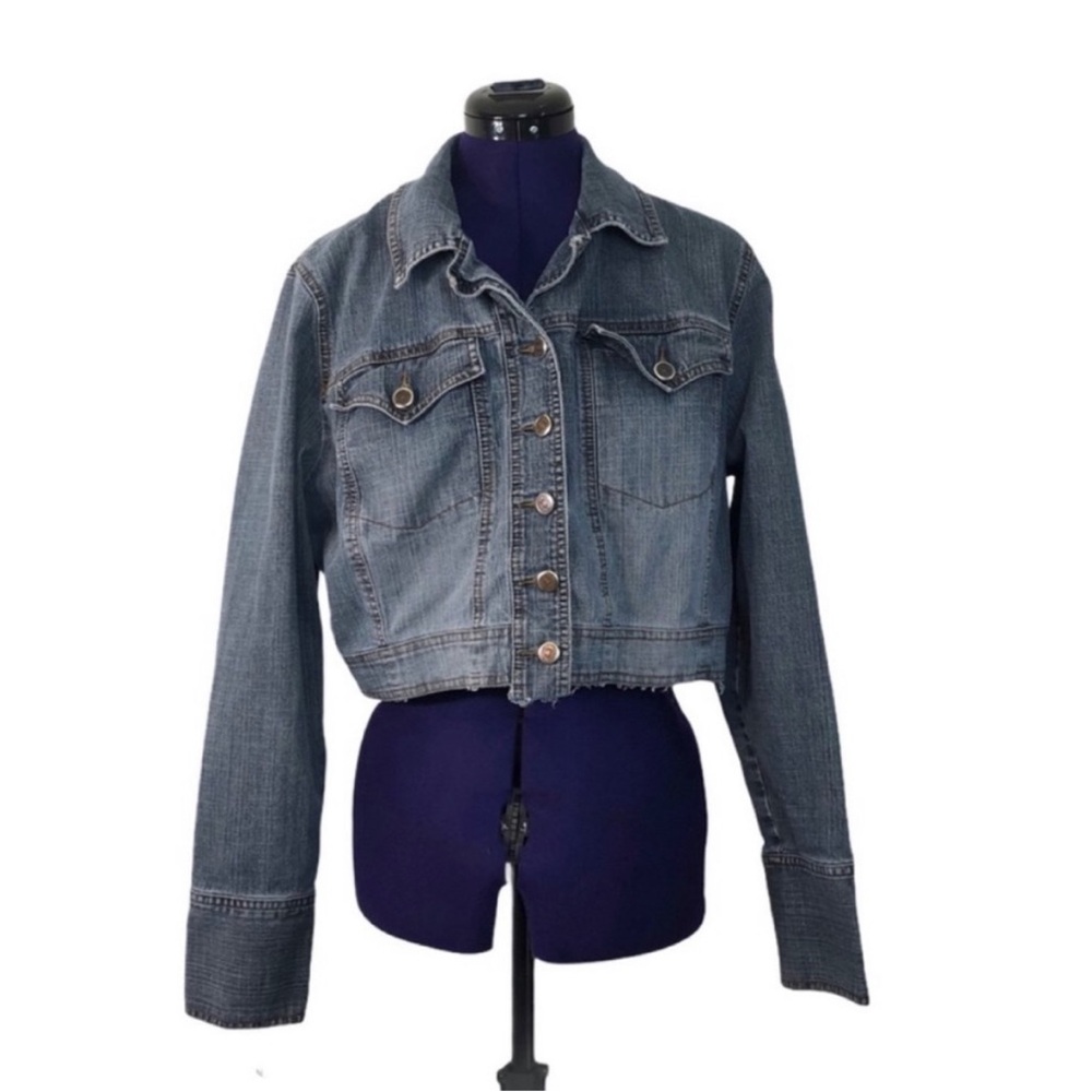 High Sierra Blue Jean Denim Cropped Jacket